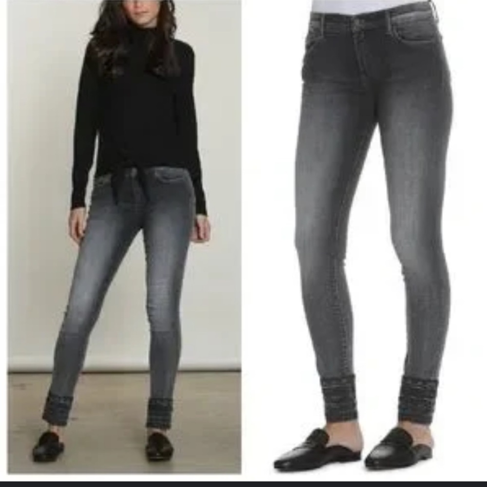 Driftwood Jackie embroidered Women's Charcoal Skinny Jeans size 29